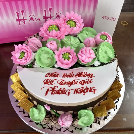 bánh kem bông hoa 