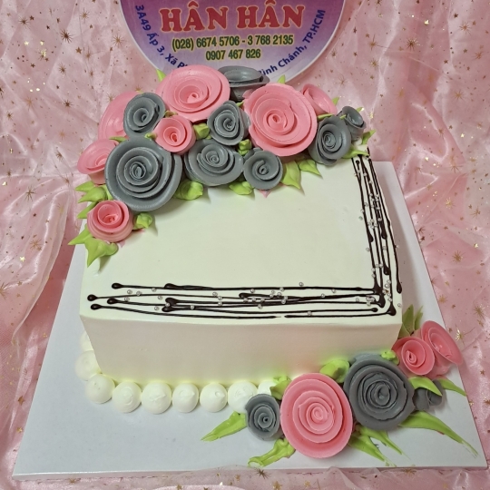 bánh kem bông hoa 
