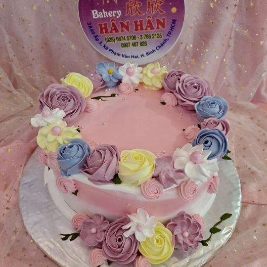 bánh kem bông hoa 