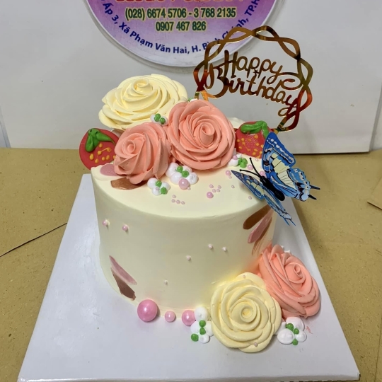 bánh kem bông hoa 
