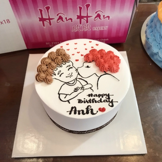 Bánh kem vẽ hình  