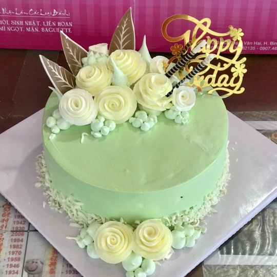bánh kem bông hoa 