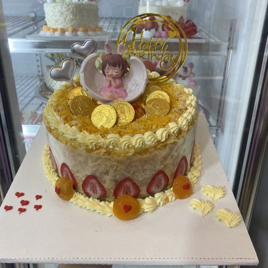 Bánh kem bông lan trứng muối