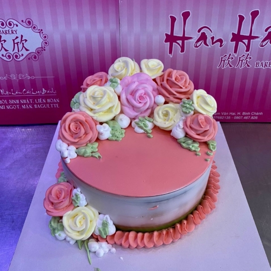 bánh kem bông hoa 