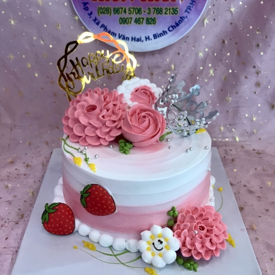 bánh kem bông hoa 