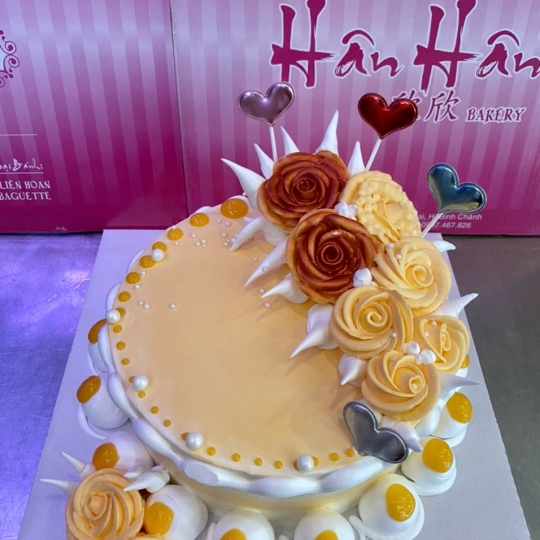 bánh kem bông hoa 