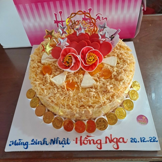 bánh kem bông lan trứng muối