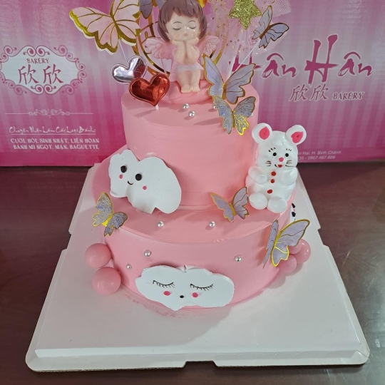 bánh kem 2 tầng 