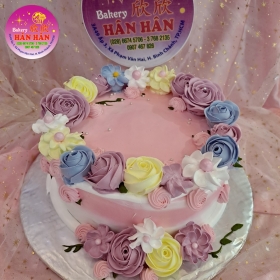 bánh kem bông hoa 