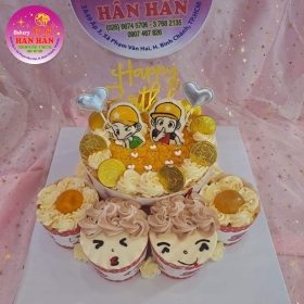bánh kem bông lan trứng muối