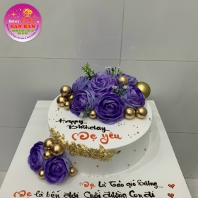 Bánh kem bông hoa 