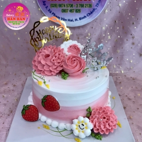 bánh kem bông hoa 