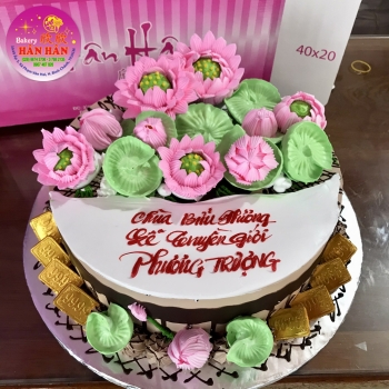 bánh kem bông hoa 