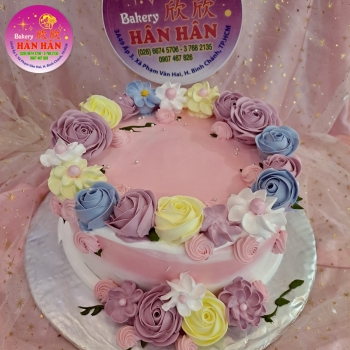 bánh kem bông hoa 