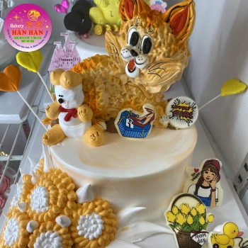 bánh kem sinh nhật thú nổi