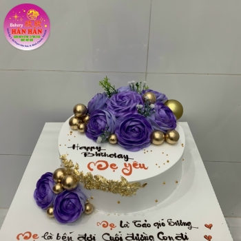 Bánh kem bông hoa 