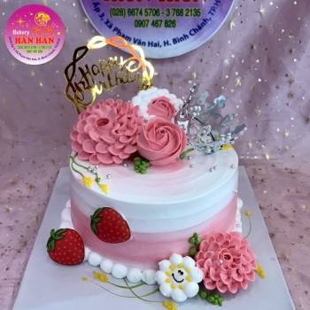 bánh kem bông hoa 