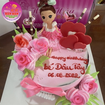 bánh kem sinh nhât bé gái