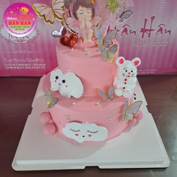 bánh kem 2 tầng 